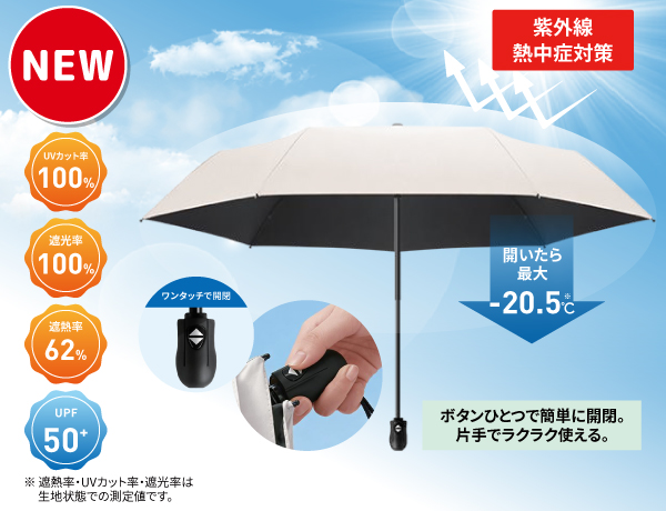 KO437　ワンタッチ開閉　遮熱日傘